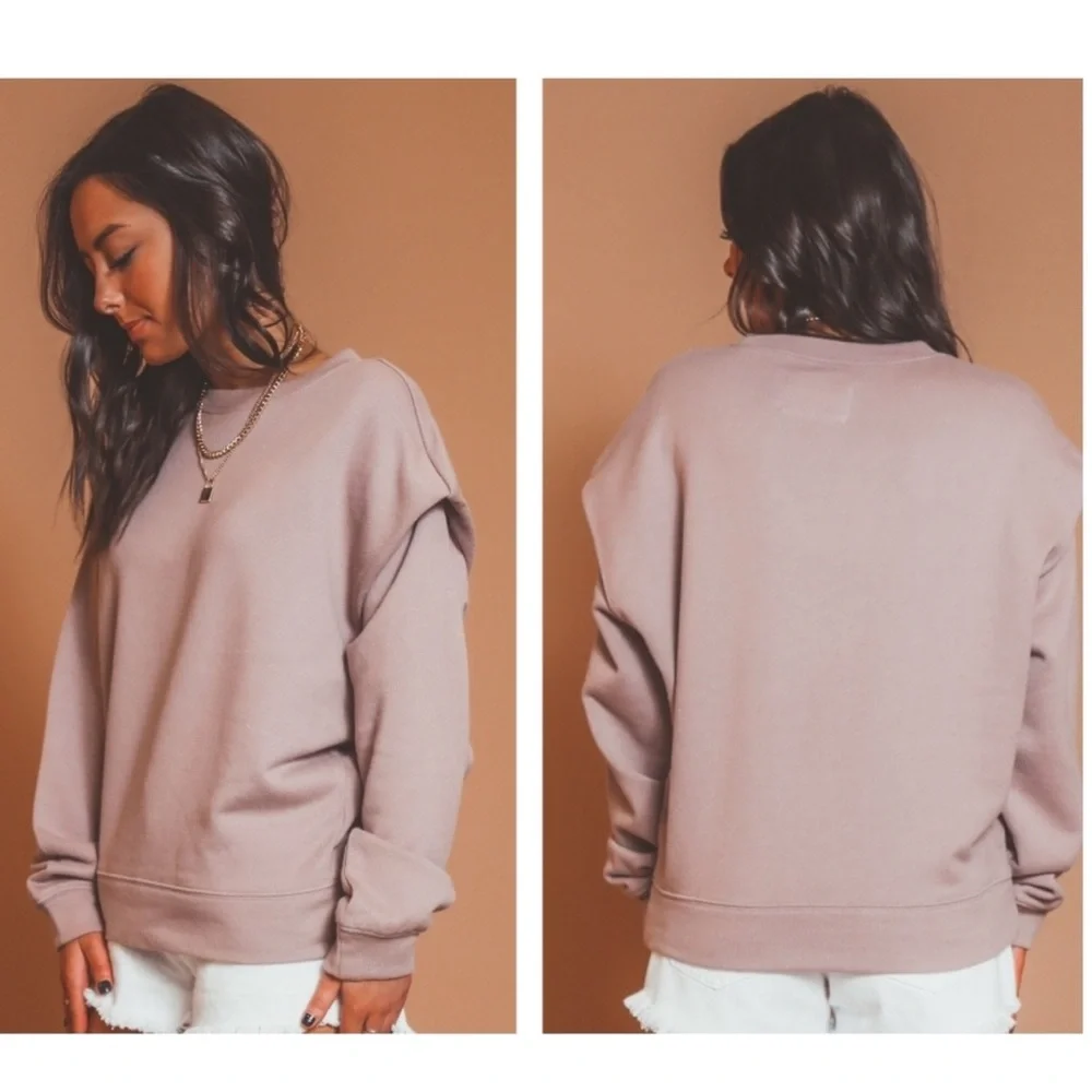 Revolve Pistola Lenora Flange Nude Pink‎ Clay Sweater Medium